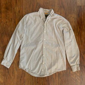 Timberland Retro Striped Mens Button Down Up Shirt Size Medium